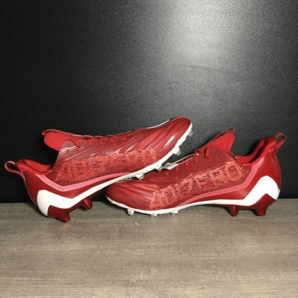 Adidas Adizero Football Cleats Team Power Red Cloud White HP8749 Men's Size 12.5 - Picture 4 of 7